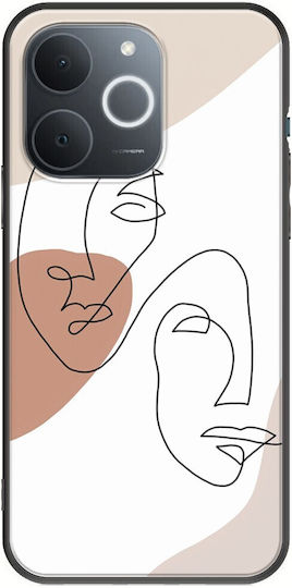 Two Faces Realme Note 70t Black TPU Black Silicone Mobile Phone Case
