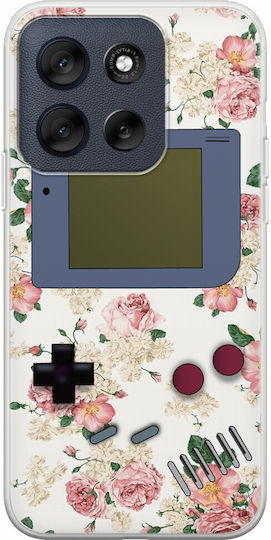 Floral Gameboy Motorola Moto G56 5G Flexible TPU Transparent Silicone