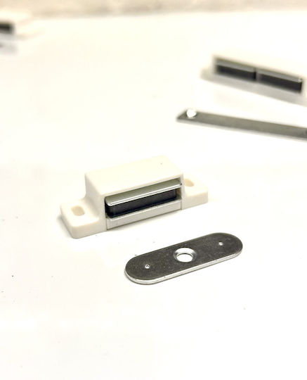 Furniture Door Magnet White 46x15x13.5mm Ferrite 3kg