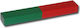 School Magnet Rectangular Red Green 100x15x10mm Alnico