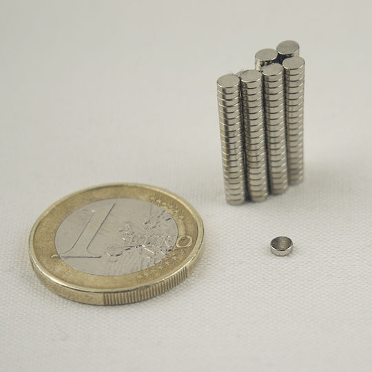 Magnet Scheibe Φ3x2mm Neodym Haftkraft 250gr
