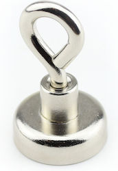 Μαγνήτης Πέλμα Κλειστός Γάντζος Φ25x7.5mm X M5 Νεοδυμίου Δύναμη Έλξης 22kg