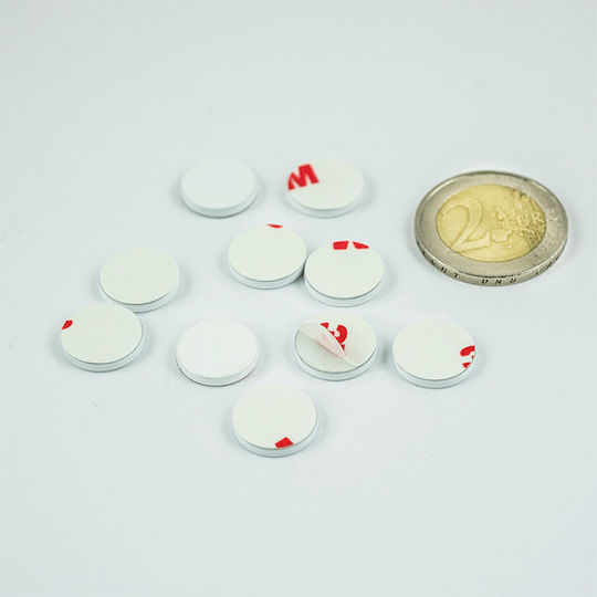 Metallischer Magnet Φ13x2mm Galvanisiert mit Aufkleber