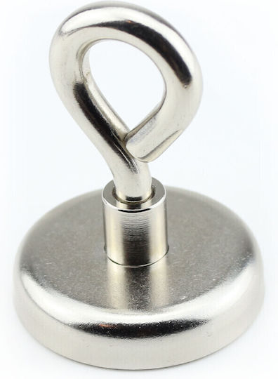 Magnet Base Closed Hook Φ48x11mm X M8 Neodymium Traction Force 81kg