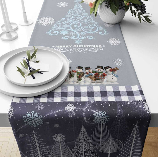 Mc Decor Christmas Tablecloth Runner Blue L140xW40cm.