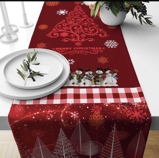 Mc Decor Christmas Tablecloth Runner Red L140xW40cm.