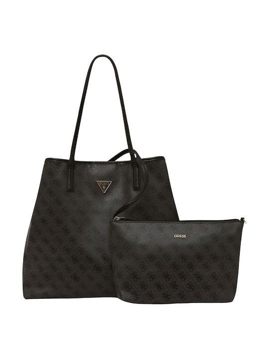 Guess Large Γυναικεία Tote Τσάντα Γκρι