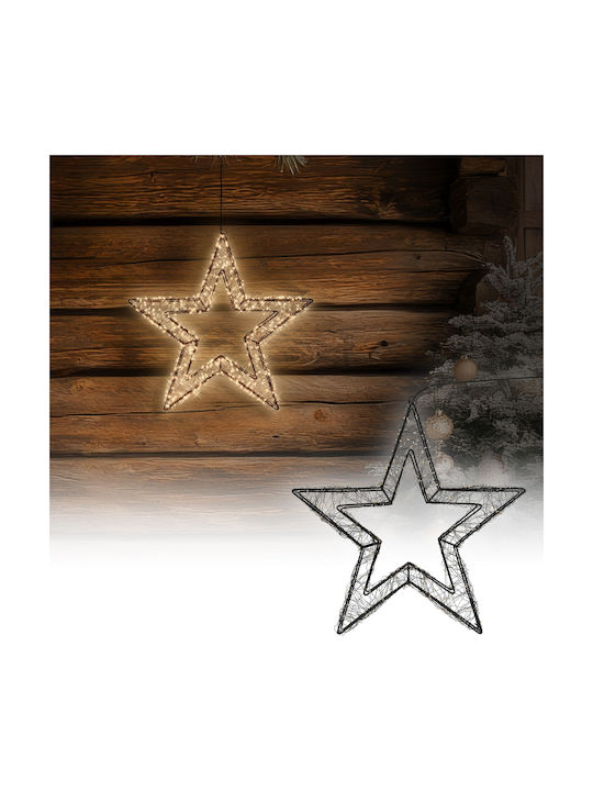 ECD Germany Weihnachtlicher Dekorativer Anhänger Stern Beleuchtet Kunststoff 38x38x38cm 1Stück