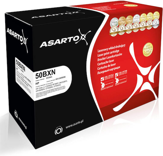 Asarto Тонер Касета HP 504BXN CE250X 10500 стр Черен