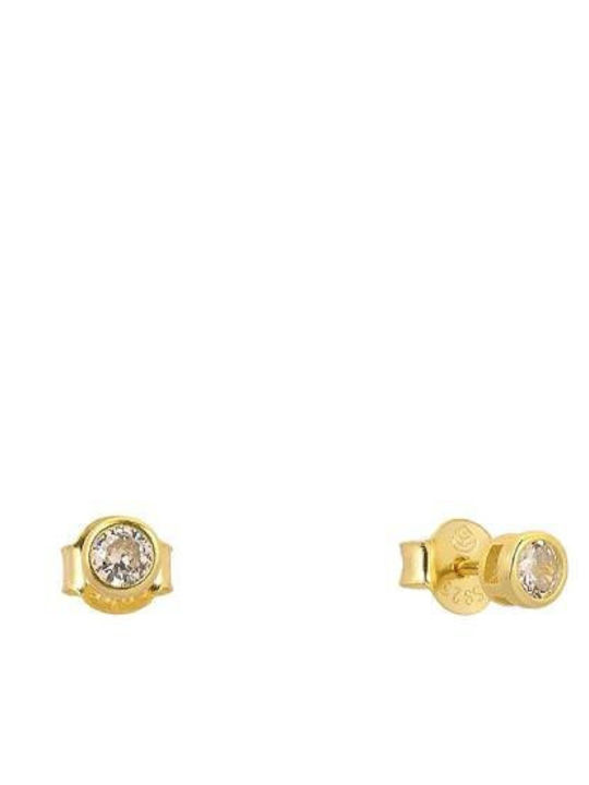 Earrings made of Silver Gold Plated with Stones