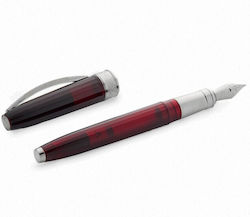 Visconti Fountain Pen Red with Blue Ink