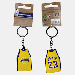 James Lakers NBA Keychain Jersey