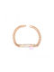 Chrysothemiss Women's Bracelet Golden Maze White Stones Geometric Design