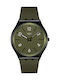 Swatch Swatch Γυναικείο Ρολόι Μπαταρίας με Πράσινο Καουτσούκ Λουράκι