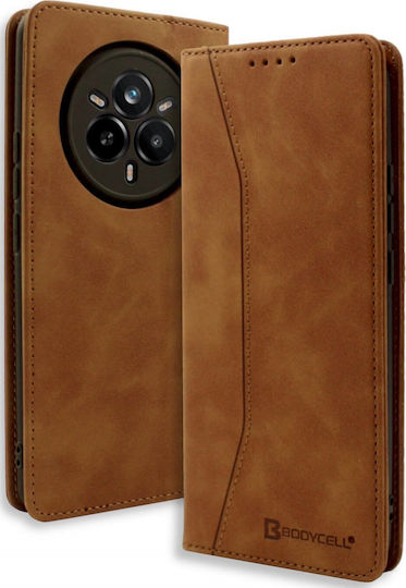 Bodycell Книга Изкуствена кожа / Кожа Кафяв (Realme 14 Pro+)