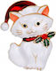 Shiny Christmas Χριστουγεννιάτικες Καρφίτσες Xmas Cat
