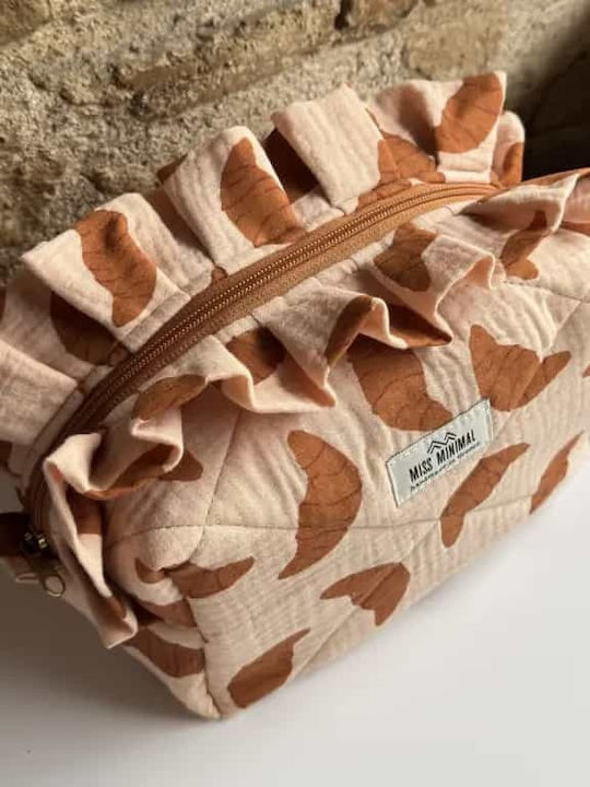 Miss Minimal Zipper Box Νεσεσέρ Croissant Romantic 22 X 13 X 23 Cm
