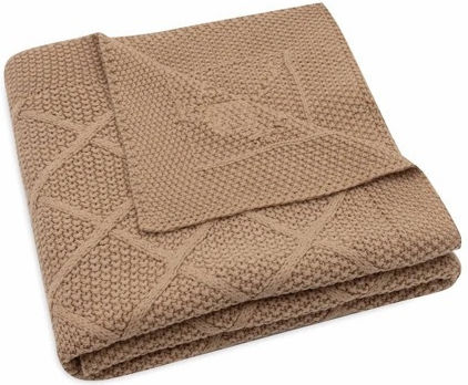 Jollein Pătură Pepinieră Swaddling pături Tricotat Maro 75x100cm