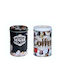 TnS Set of 2pcs Containers for Coffee / Sugar with Lid Metallic Brown 9x9x13.5cm