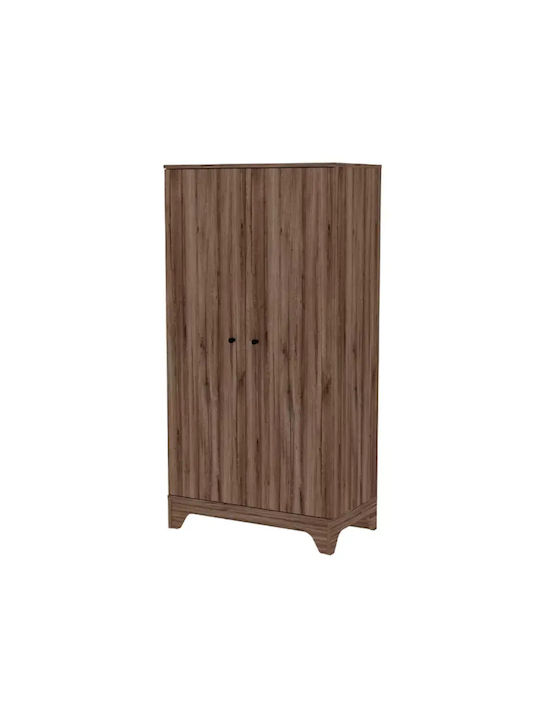 Δίφυλλη Ντουλάπα Καφέ 96x57x190cm