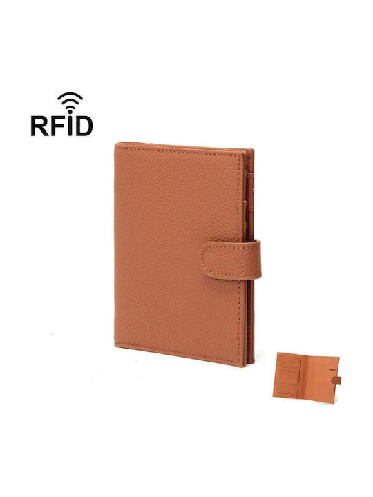 C5588 Leder Reisepasshülle Unisex Ausgezeichnet Dünn Mehrzweck Rfid Brieftasche Braun