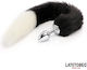 LateToBed Fox Tail Πρωκτική Σφήνα Μαύρη 7cm