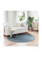vidaXL Teppich Rund Synthetisch,Polyester/Cotton/Leather Charcoal