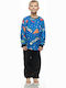 Galaxy Pijama pentru copii De iarnă Fleece Royal Blue