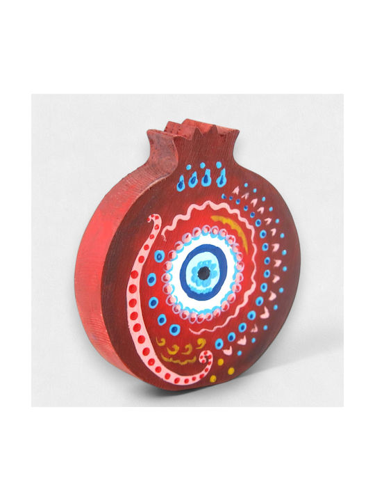 Artifact Handmade Tabletop Lucky Charm Pomegranate made of Wood 11x12.5cm 1pcs