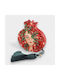 Artifact Handmade Tabletop Lucky Charm Pomegranate made of Wood 11x12.5cm 1pcs