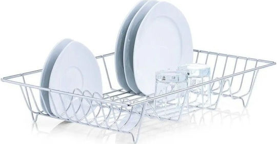 Zeller Στραγγιστήρι Γούρνας Μεταλλικό Ασημί 48x32x10cm