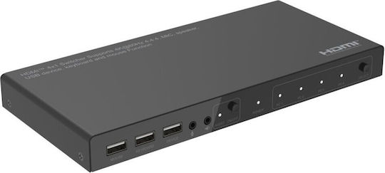 Microconnect MC-HDMIKVM0401-4K KVM & Data Switch με HDMI