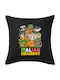 Italian Brainrot Friends Kids Throw Pillow Black 100% Cotton Includes Filling 50x50cm