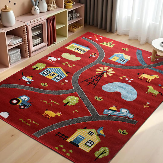 Ферма Детска игрална пътека Червен 160x210см