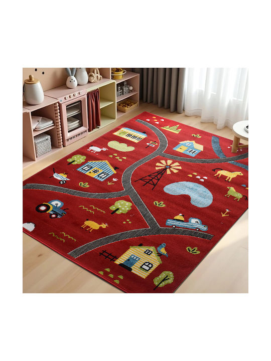 Φάρμα Χαλάκι Δραστηριοτήτων Κόκκινο 200x250cm