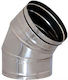 45° Corner Inox Single Wall Chimney Pipe Diameter 150