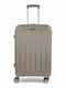 R&J Medium Travel Suitcase Hard Beige with 4 Wheels Height 65cm r&j-pp003-24-mpez