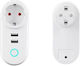 Moye Smart Einzelne Steckdose mit USB-A, Schalter und Fernbedienung