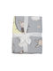 Kamtex Baby Blanket Nursery Swaddling Blankets Velvet Gray 90x110cm