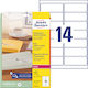 Avery Zweckform Transparent Inkjet Self-Adhesive A4 Labels 99.1x38.1mm 25 Sheets L7563-25