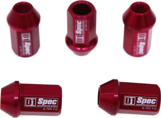 D1spec Forged Nuts D1spec Alu 12x1.5 Red