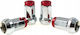 D1spec Forged Nuts D1spec Steel 12x1.25 Silver Red