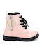 Kids Boots from Patent Leather with Zipper & Lights Pink