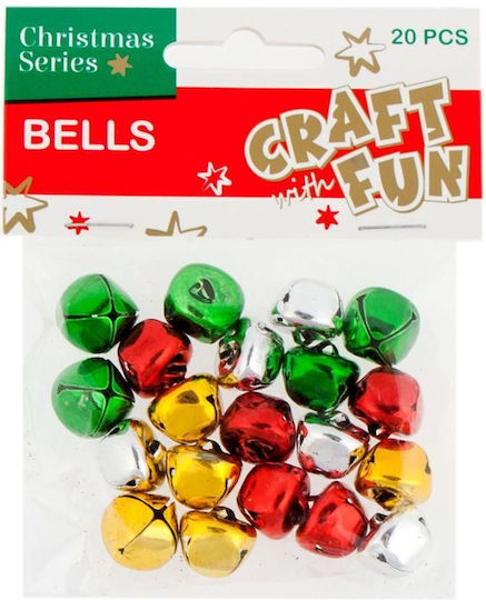Craft with Fun Μεταλλικό Διακοσμητικό Κουδουνάκι για DIY Κατασκευές 20τμχ