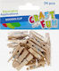 Craft with Fun Ξύλινο Διακοσμητικό Στοιχείο για DIY Κατασκευές 24τμχ