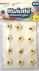 Brewis Floare decorativă pentru proiecte DIY Ecru 12buc