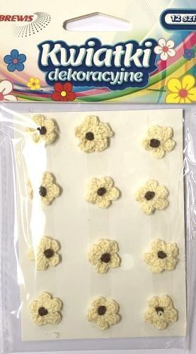 Brewis Διακοσμητικό Λουλούδι για DIY Κατασκευές Εκρού 12τμχ