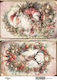 Decoupage Χρισ Christmas Ελάφι Άγιο Βασίλη 30x21cm