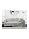 Liolios Home Ριχτάρι Τριθέσιου Καναπέ Volcano 180x300εκ. Grey
