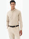 Long-sleeved Corduroy Shirt Beige